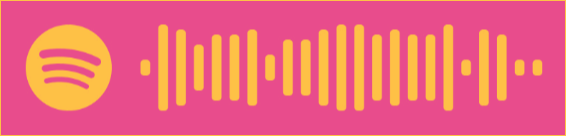 kode Spotify berwarna pink dan kuning untuk playlist anniversary